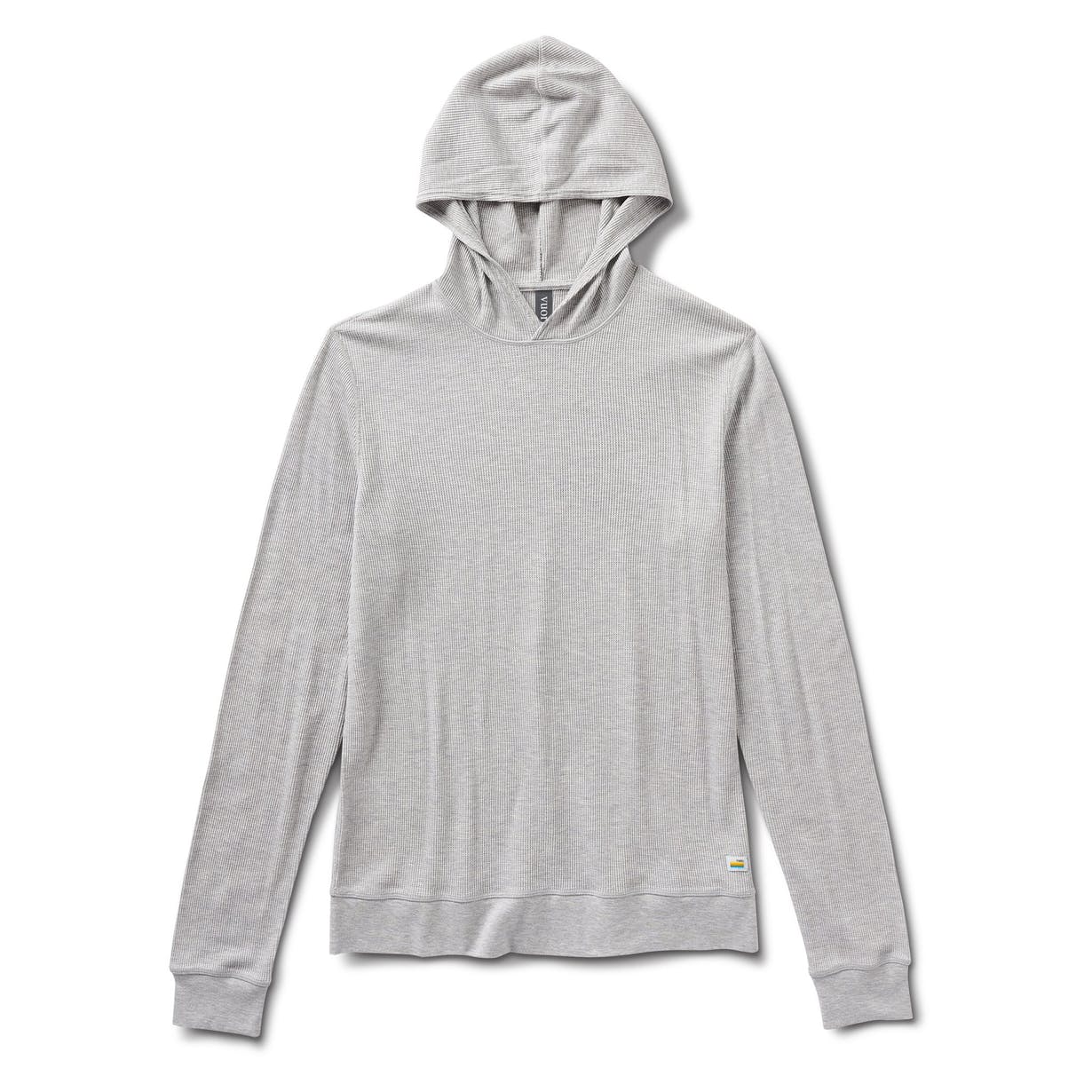 Vuori Men's Waffle Hoodie Light Heather Grey