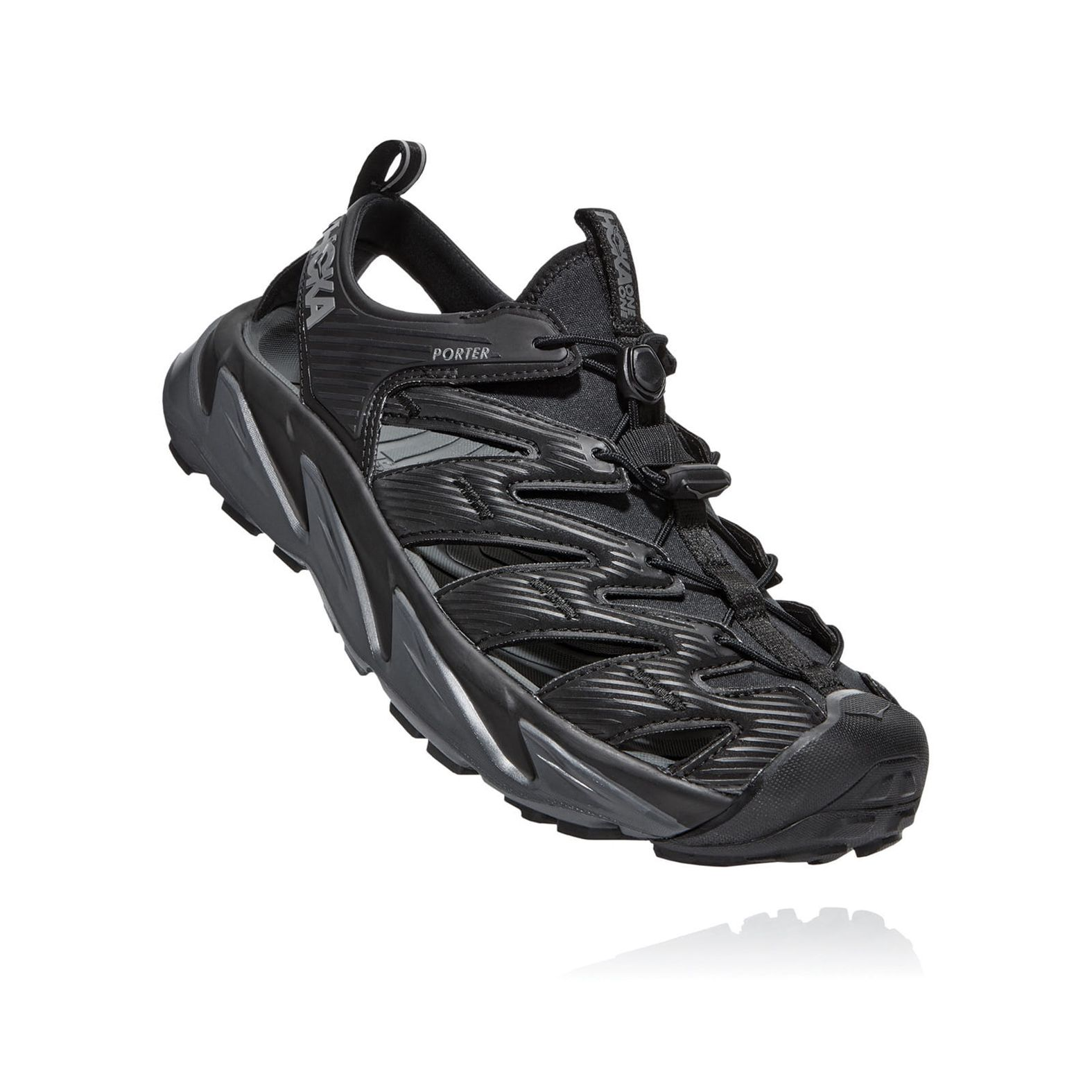 Hoka M Hopara Sandal Black Dark Shadow